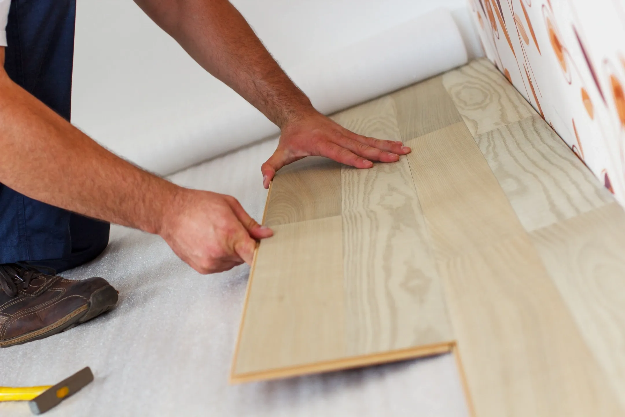 Wooden staircase flooring project